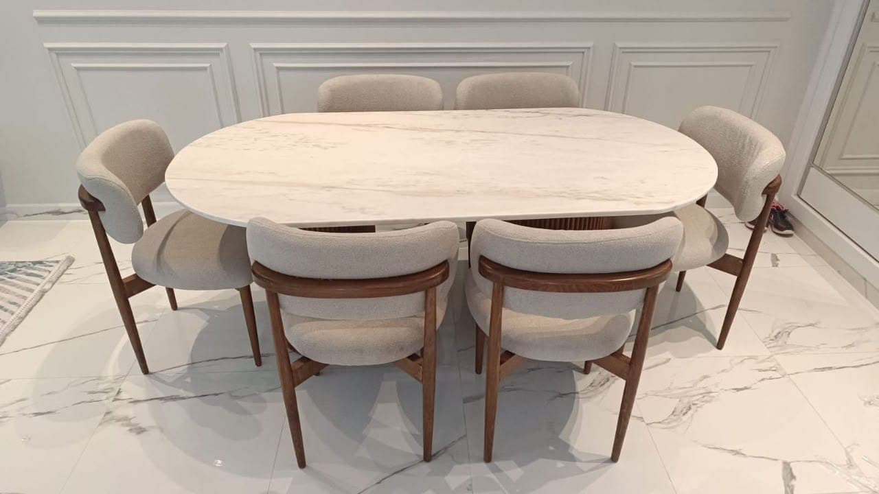 Table dacie marbré